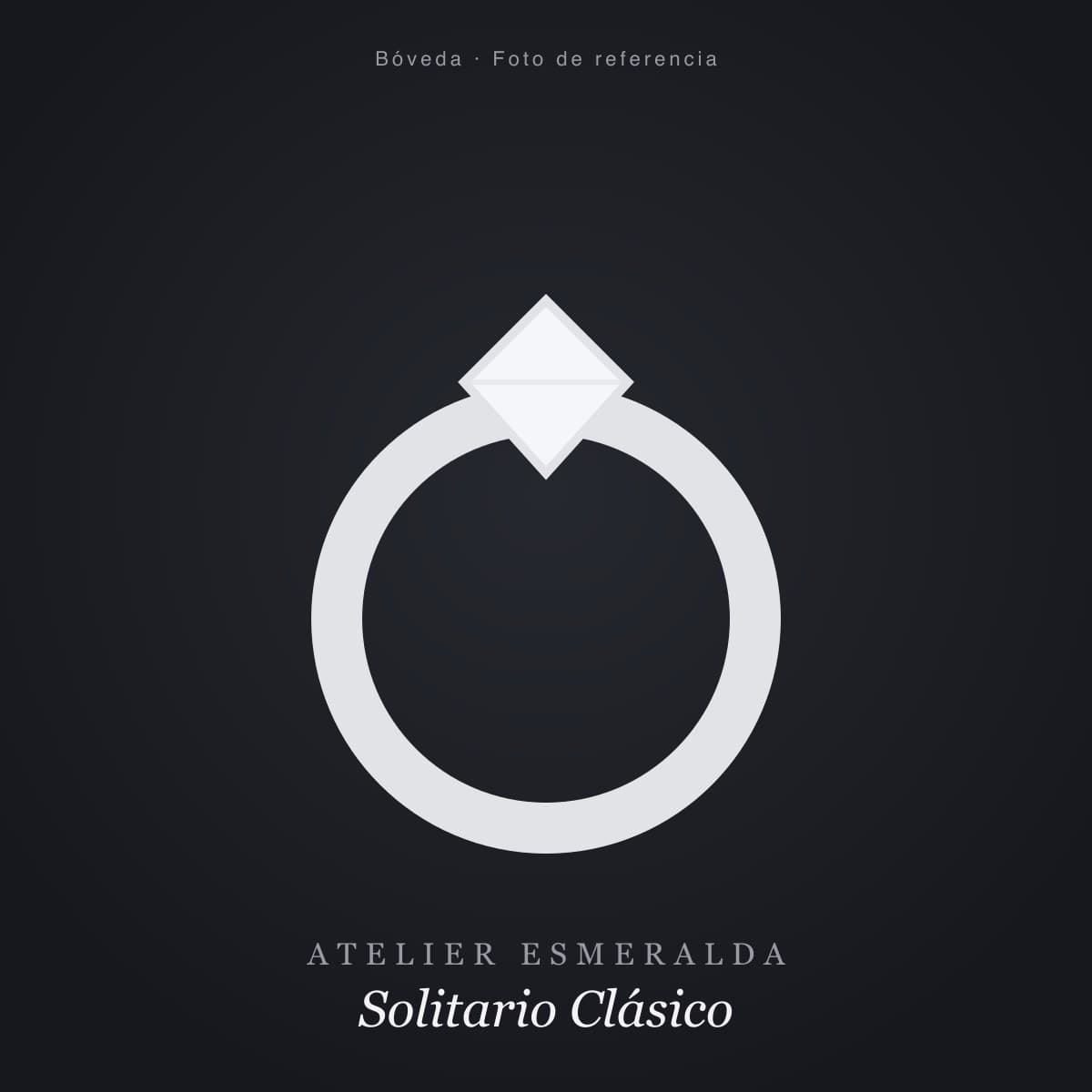 Solitario de diamante 1.50 ct en platino — 1