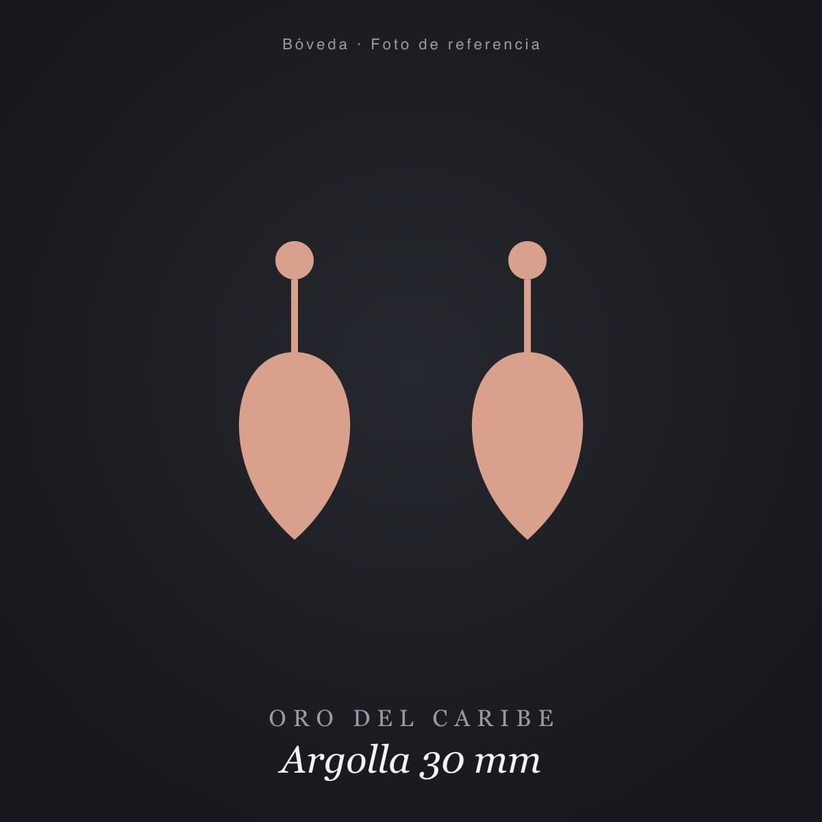 Aretes argolla oro rosa 18K 30 mm