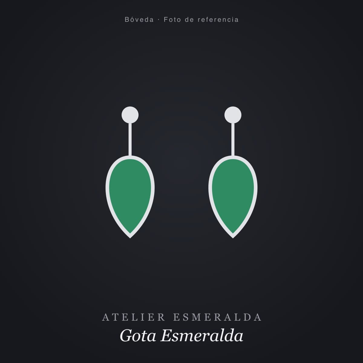 Aretes de esmeralda y diamantes en oro blanco 18K
