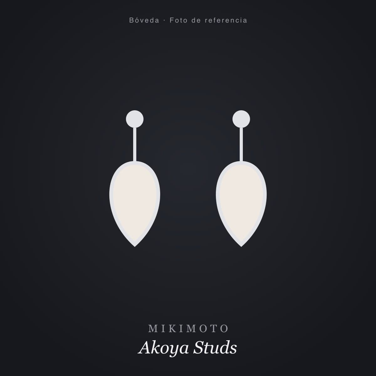 Mikimoto aretes de perla Akoya 7 mm oro blanco 18K