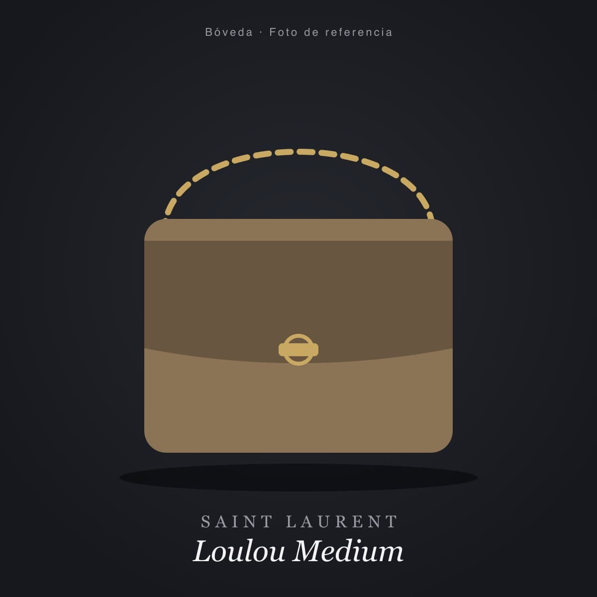 Saint Laurent Loulou Medium Dark Beige
